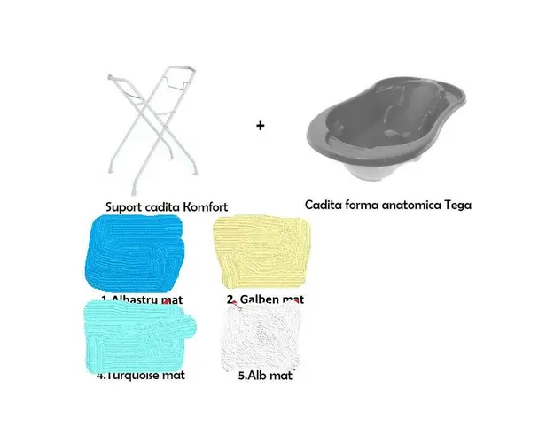 Set suport metalic si cadita anatomica Tega Komfort