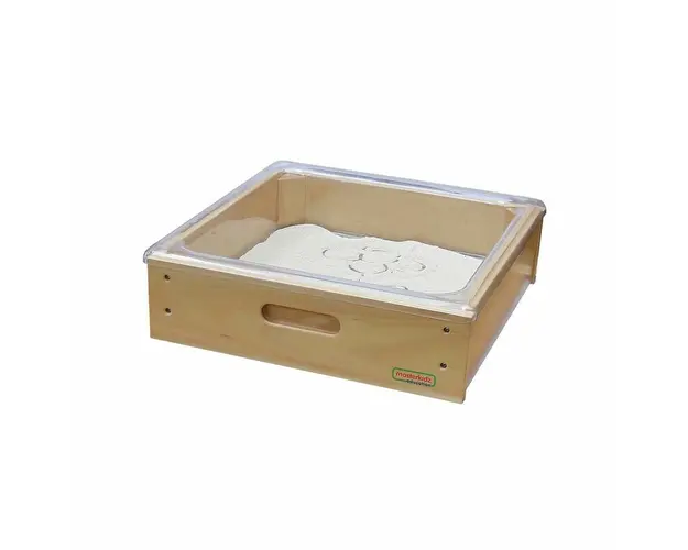 Set tava si accesorii pentru joc cu nisip, din lemn, +3 ani, Masterkidz