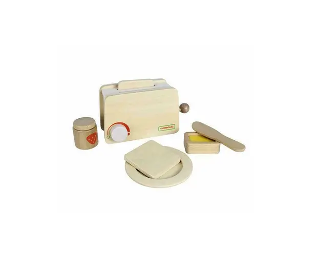 Set toaster de jucarie, din lemn, +3 ani, Masterkidz