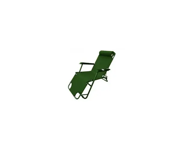 Sezlong-Scaun camping panza, H015, 110 KG, structura metalica, verde