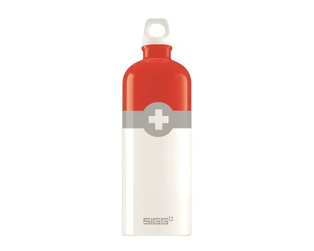 Sigg - Bidon Swiss Logo 1000 ml din Aluminiu, Rosu