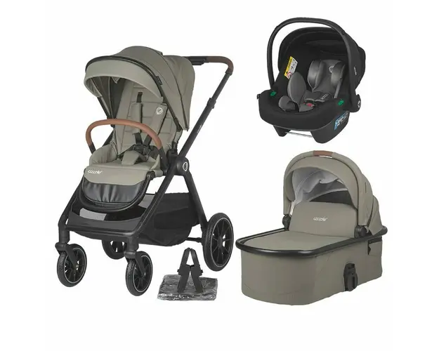 Sistem modular 3in1 Coccolle Aspen Sand beige + Scoica auto Coccolle Knox Anthracite