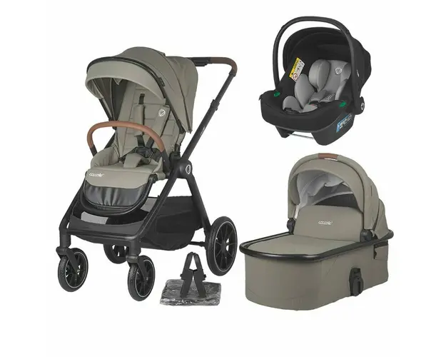 Sistem modular 3in1 Coccolle Aspen Sang beige + Scoica auto Coccolle Knox Greystone