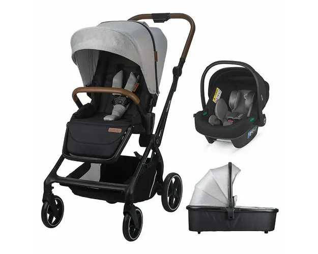 Sistem modular 3in1 Coccolle Saliara Greystone + Scoica Coccolle Knox Anthracite