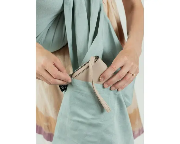Isara - Sling cu Inele Frosty Green Bamboo Linen
