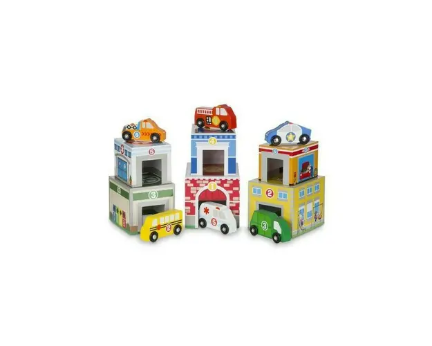 Melissa & doug - Sortator de forme Piramida cu masinute