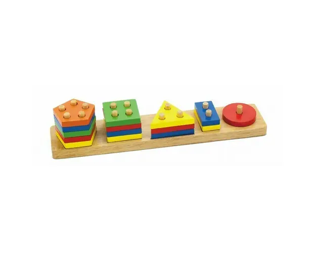 Viga - Jucarie pentru sortat si stivuit Forme geometrice