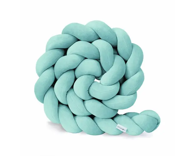 Sparrow - Protectie impletita pentru patut Velvet Azure, 200 cm