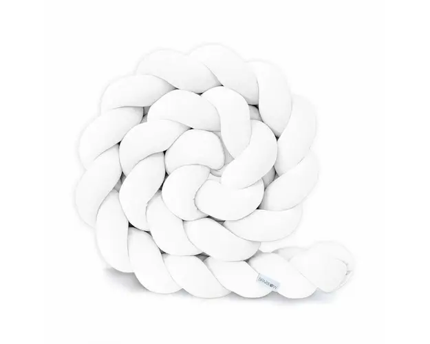 Sparrow - Protectie impletita pentru patut Velvet White, 200 cm