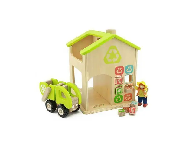 Statie de reciclare de jucarie, din lemn, +3 ani, Masterkidz