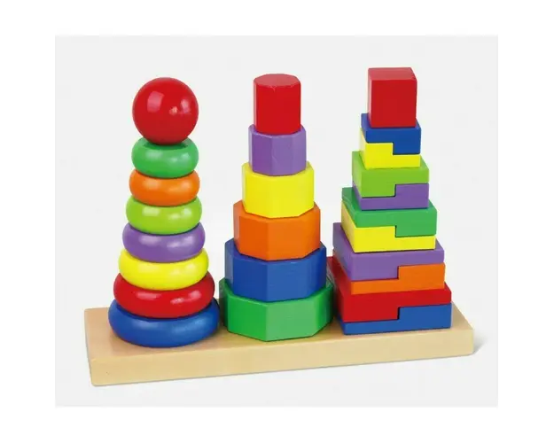 Viga - Jucarie pentru sortat si stivuit Forme geometrice