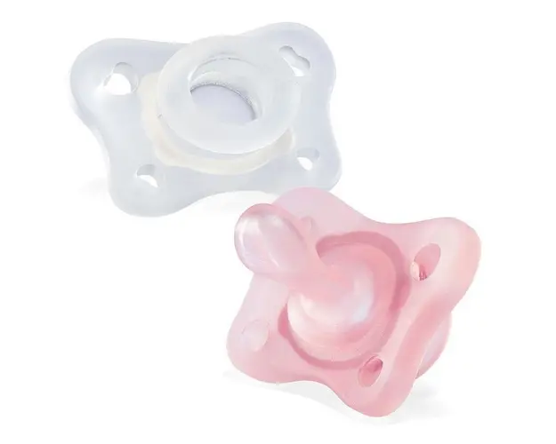 Suzeta silicon Chicco PhysioForma MiniSoft, fata, 2buc, 2-6luni+