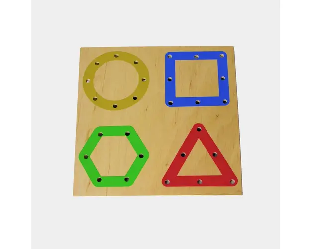 Tabla perforata pentru snuruire - forme geometrice