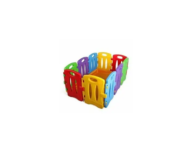 Tarc de joaca pentru copii, modular, Colorful Nest, 130 x 85 x 60 cm, 10 piese, multicolor
