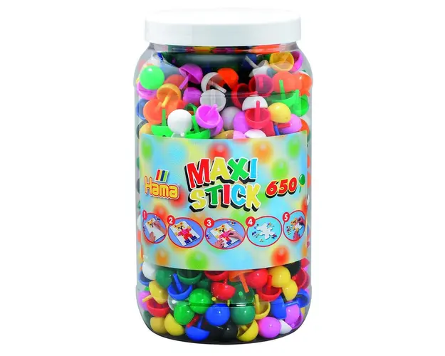 Tepuse ciuperci Hama Maxi Sticks, 650 buc in cutie plastic MARE
