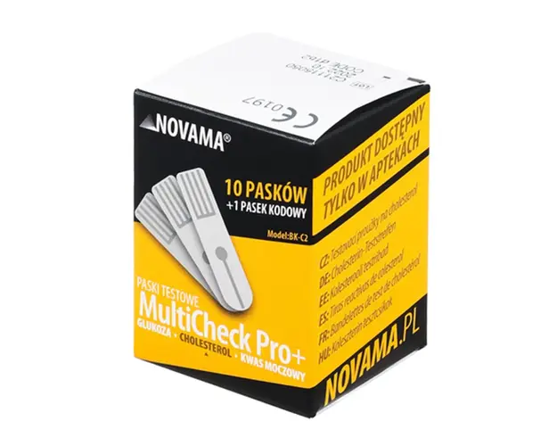 Novama - Teste de colesterol pentru MultiCheck Pro+, BK-C2, 10 teste/ cutie