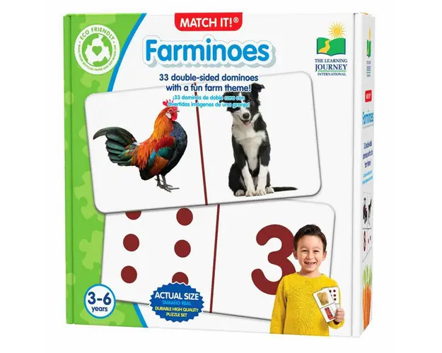 THE LEARNING JOURNEY - PUZZLE DOMINO ANIMALE DE LA FERMA