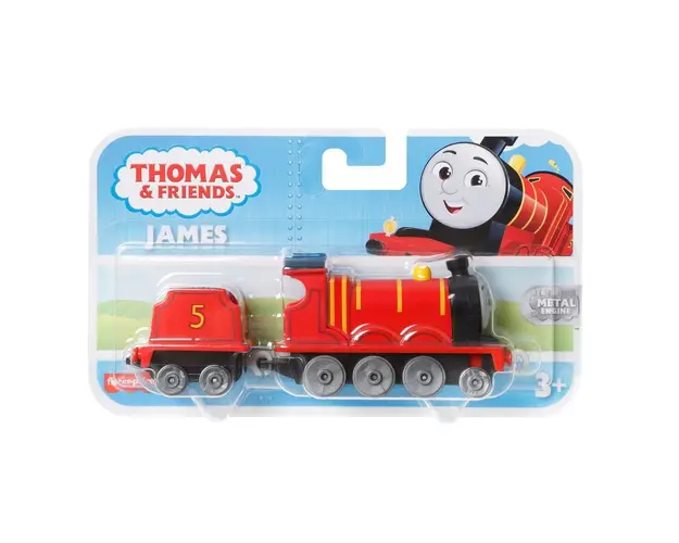 Mattel - THOMAS LOCOMOTIVA CU VAGON PUSH ALONG JAMES