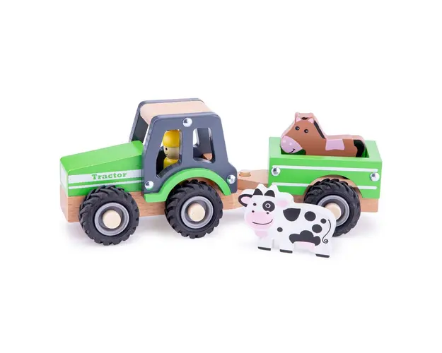 New classic toys - Tractor cu trailer si animale