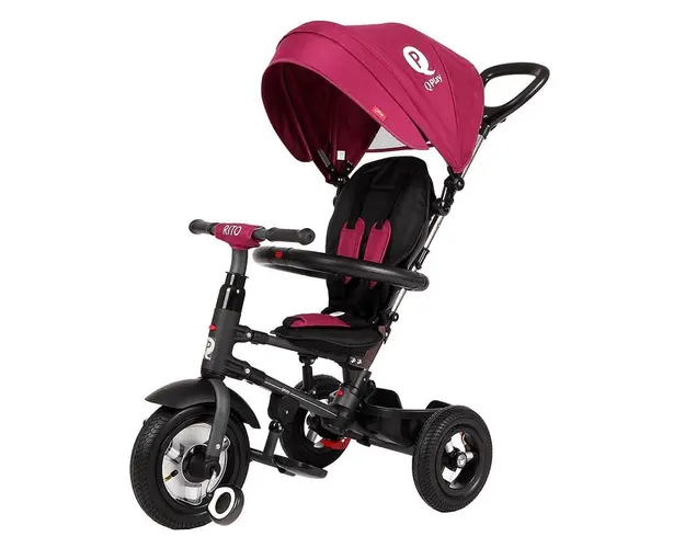 Tricicleta cu roti de cauciuc Qplay Rito Rubber Violet
