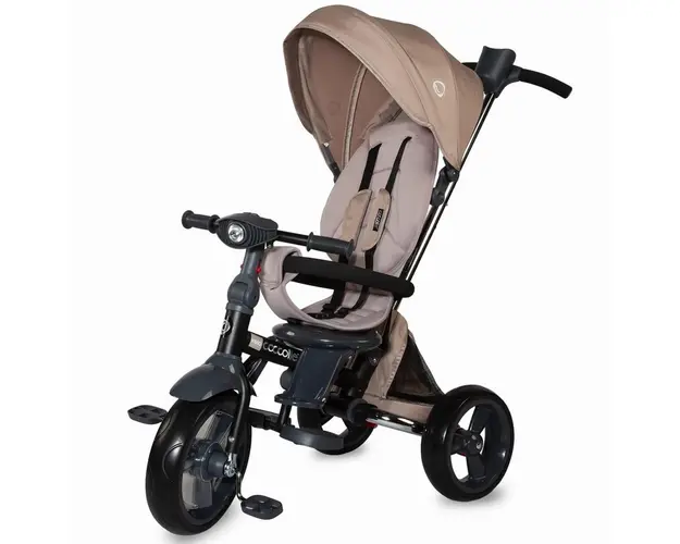 Tricicleta multifunctionala 4in1 cu sezut reversibil Coccolle Velo Bej