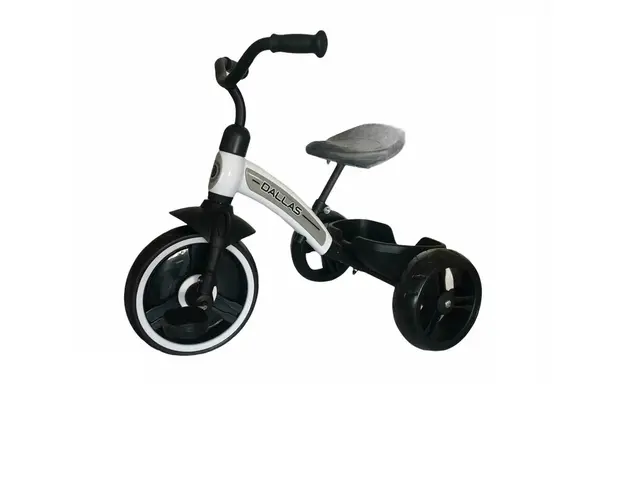 Tricicleta copii, Lorelli, Dallas, Mecanism de pedalare libera, Alb