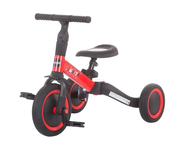 Tricicleta si bicicleta Chipolino Smarty 2 in 1 red