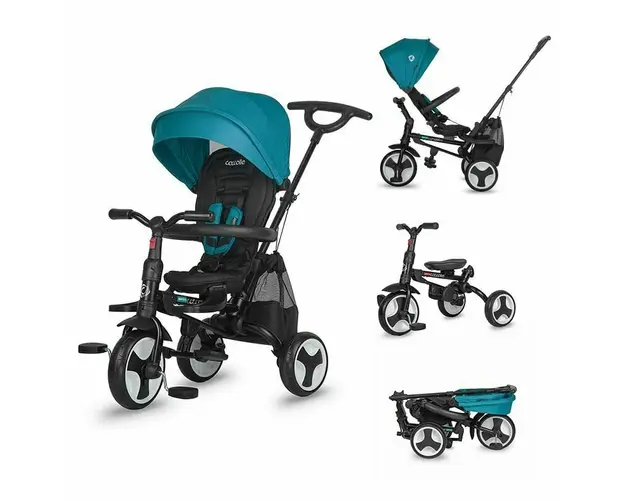 Tricicleta ultrapliabile Coccolle Spectra Plus Turquoise tide