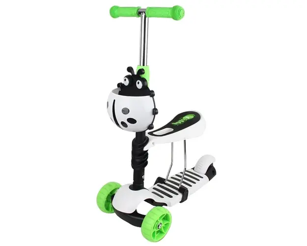 Chipolino - Trotineta Kiddy Evo Scaun reglabil, Alb/Verde
