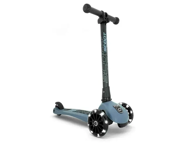Trotineta copii pliabila, reglabila, roti luminoase, Highwaykick 3 Led Steel, 3-6 ani, pana la 50 kg, Scoot Ride