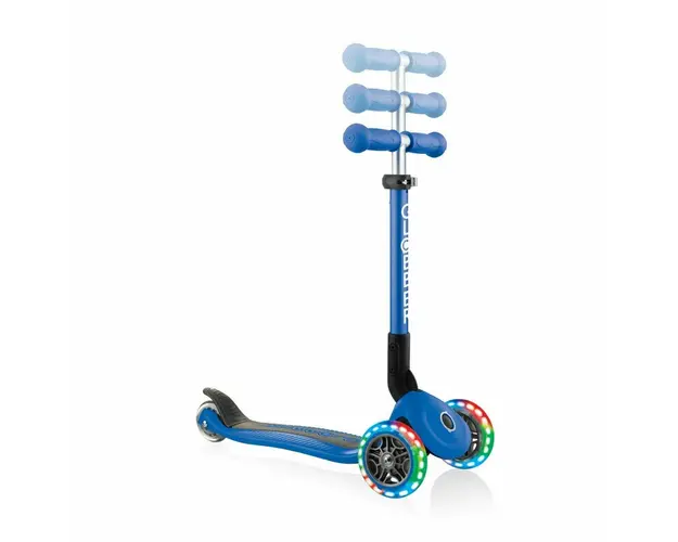 Trotineta Globber Junior pliabila cu lumini culoare albastra