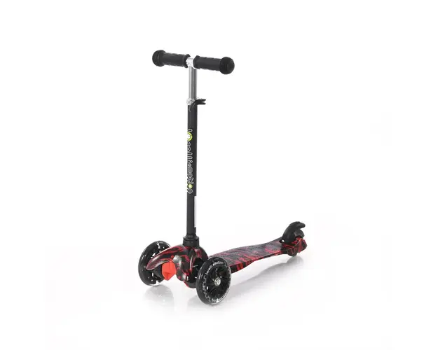 Lorelli Junior - Trotineta Mini Cu 3 roti, Cu roti luminoase Fire, Rosu