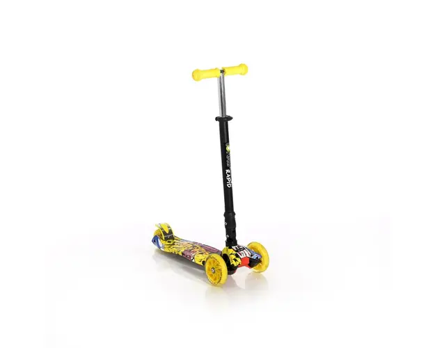 Lorelli Junior - Trotineta Rapid Cu roti luminoase Graffiti, Galben