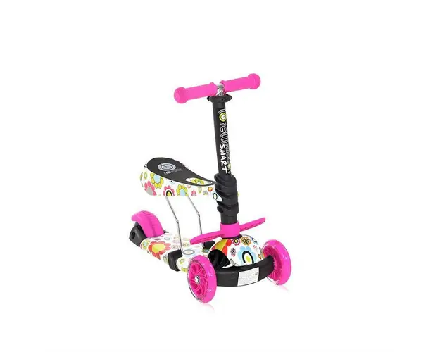 Trotineta pentru copii Smart, Pink Flowers