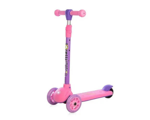 Lorelli - Trotineta pentru copii, Tamtam, 3 Ani+, roti cu lumini, Pink Lion