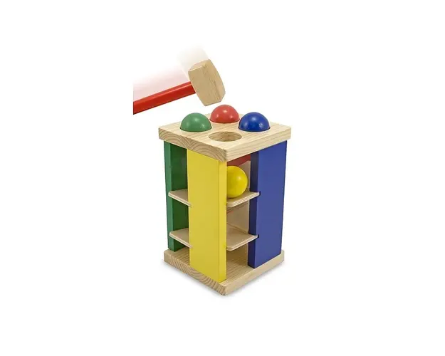 Melissa & Doug - Turnul din lemn cu ciocan si bile Melissa and Doug