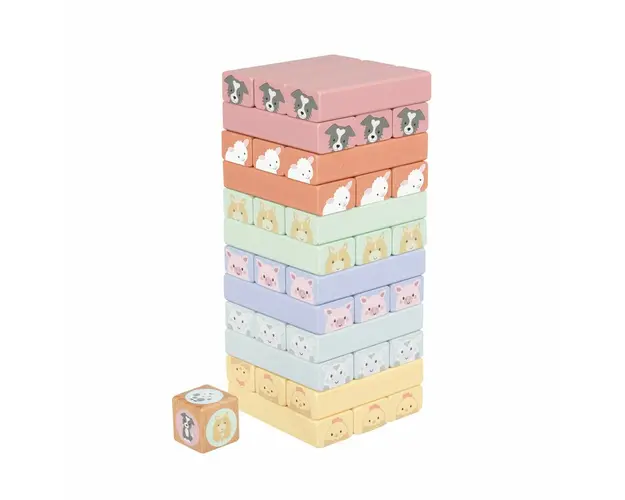 Turnul instabil cu animale de ferma, Orange Tree Toys