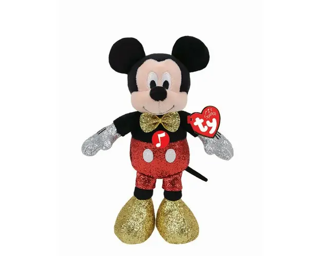 Ty - PLUS 25CM BEANIE BABIES DISNEY MICKEY CU SCLIPICI SI SUNETE