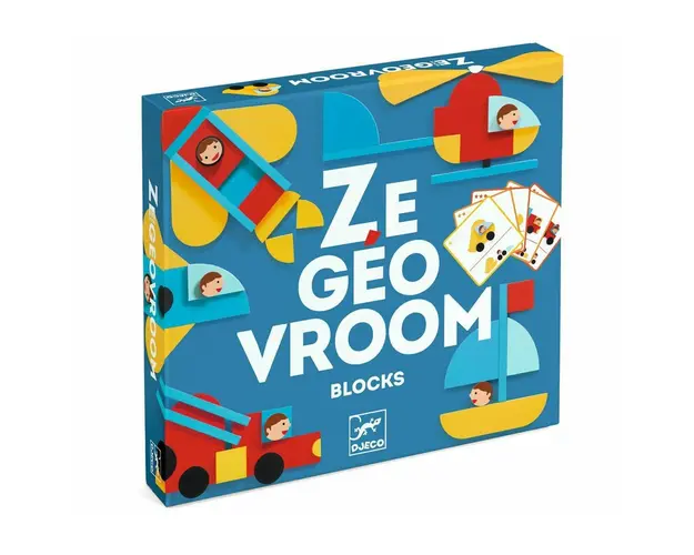 Djeco - Ze GeoVroom , joc de construit cu piese geometrice