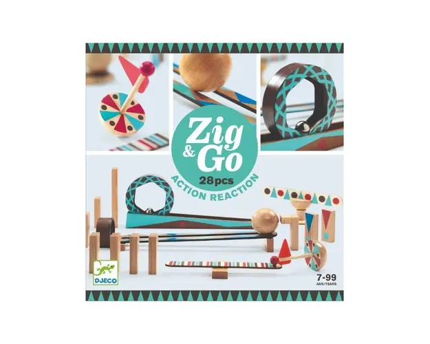 Djeco - Set de constructie trasee Zig&Go, 28 piese
