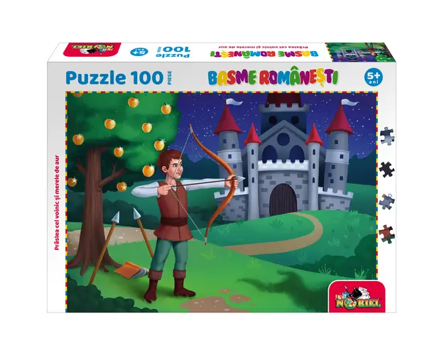 Puzzle 100 piese, Noriel Basme Romanesti, Praslea cel voinic si merele de aur