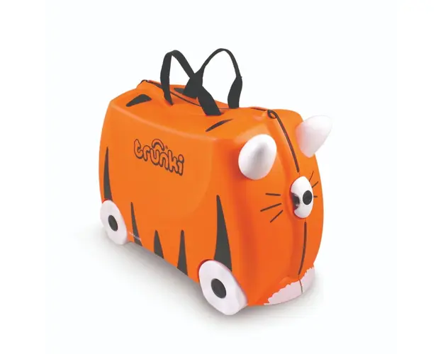 Valiza pentru copii Ride-On Tipu Trunki, Portocaliu, 46 cm