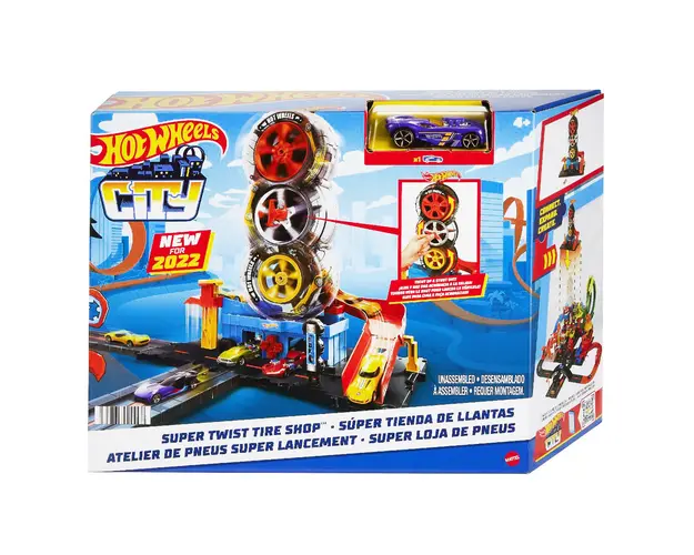 Set de joaca Hot Wheels City, Atelierul de pneuri