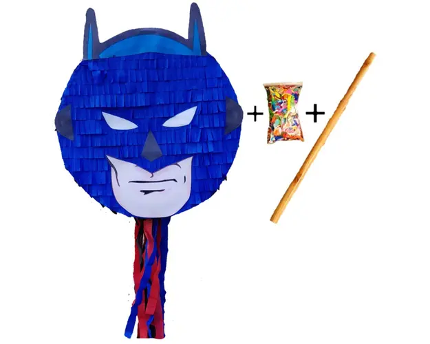 Pinata cu bat si confetti Supererou, PinaStar