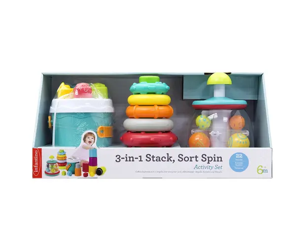 Set 3 jucarii interactive si de sortat, Infantino