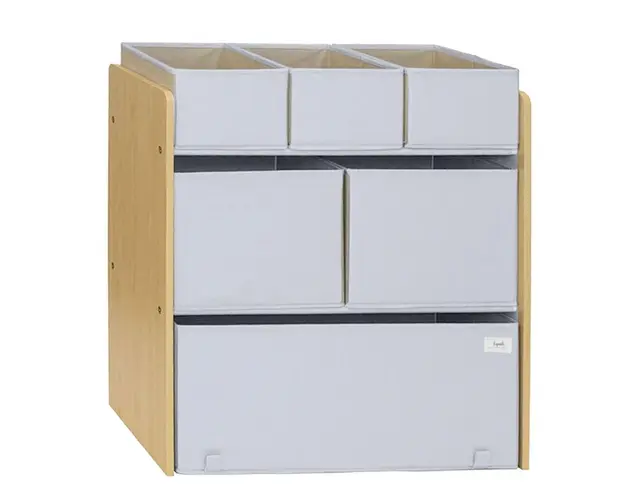 Organizator din material reciclat pentru jucarii, 3 Sprouts, Gri