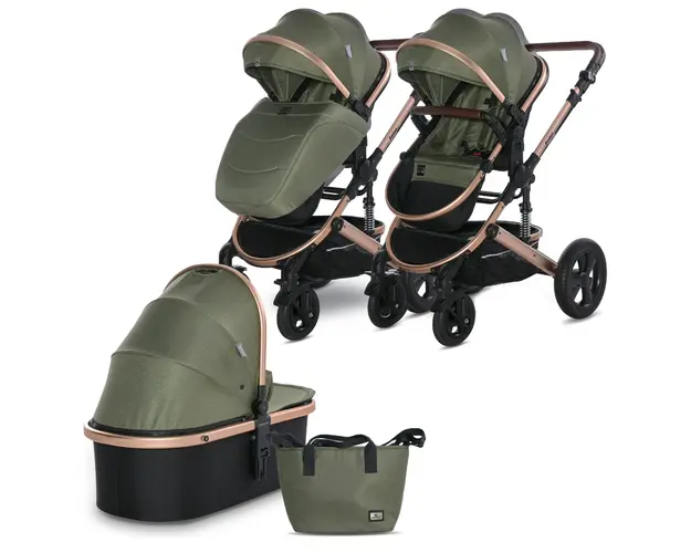 Carucior set transformabil Lorelli Boston, pana la 22 kg, Loden Green