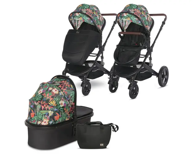 Carucior set transformabil Lorelli Boston, pana la 22 kg, Tropical flowers