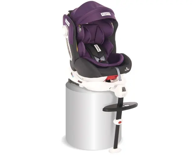 Scaun auto Lorelli Pegasus, baza Isofix si picior de fixare, 0-36 kg, rotativ 360 grade, Grey & Violet