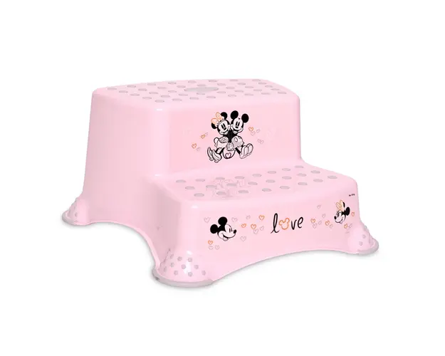 Inaltator dublu pentru baie, antiderapant, Lorelli, Disney Minnie, Light Pink